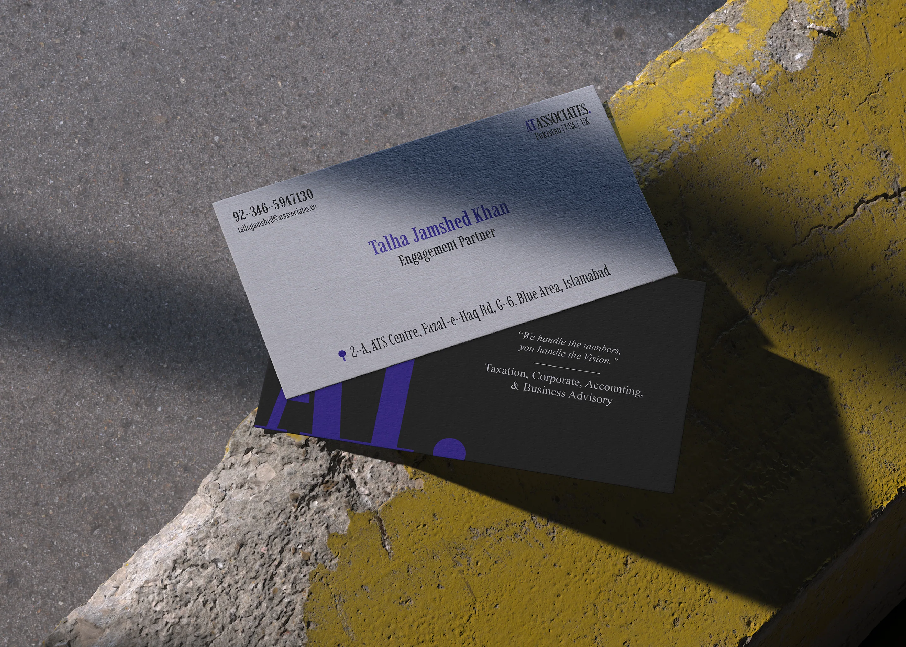 AT Associates brand identity in use, brand strategy Pakistan Arbaz K. Yousafzay