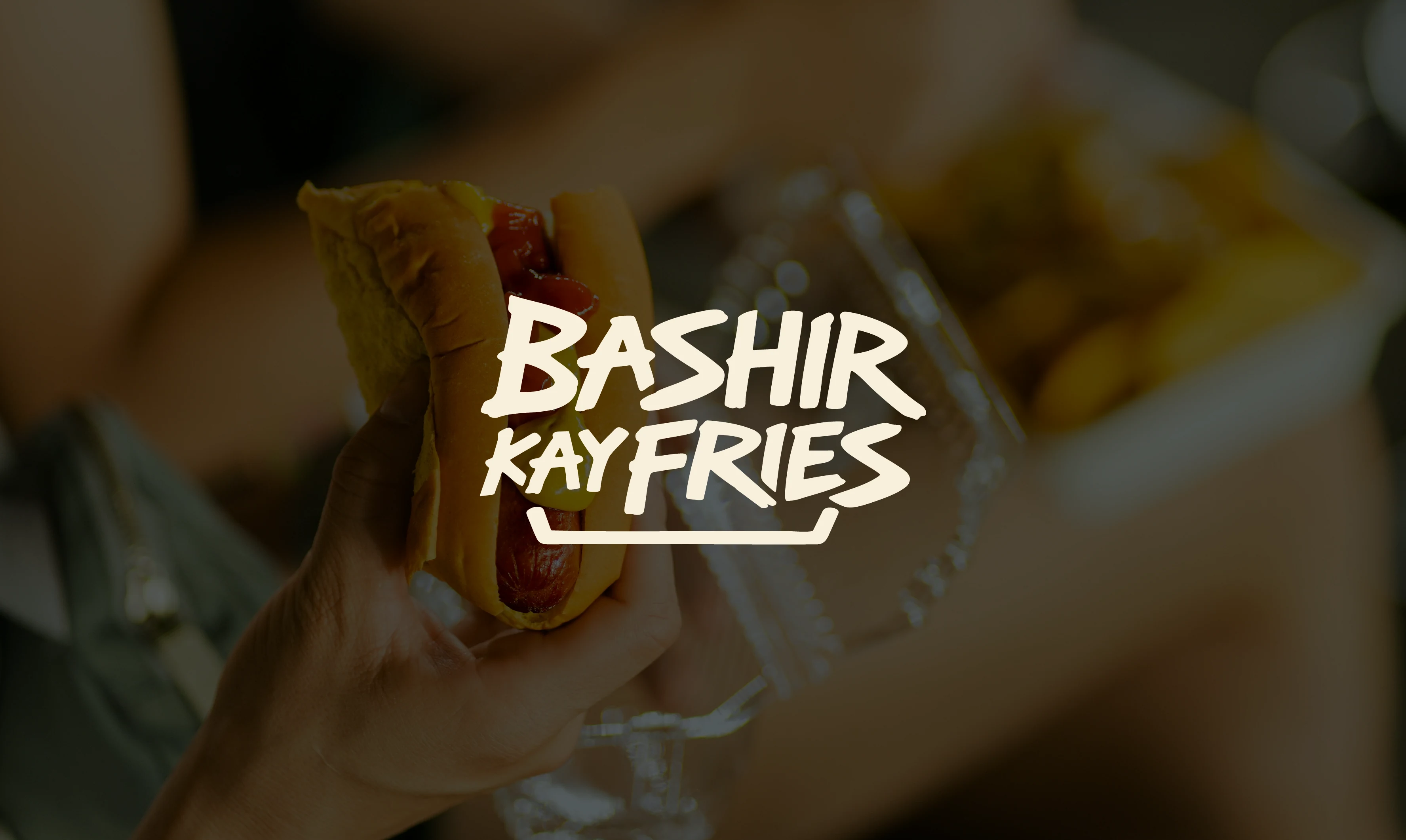 Bashir Kay Fries brand identity design, street food logo and typography Pakistan by Arbaz K. Yousafzay